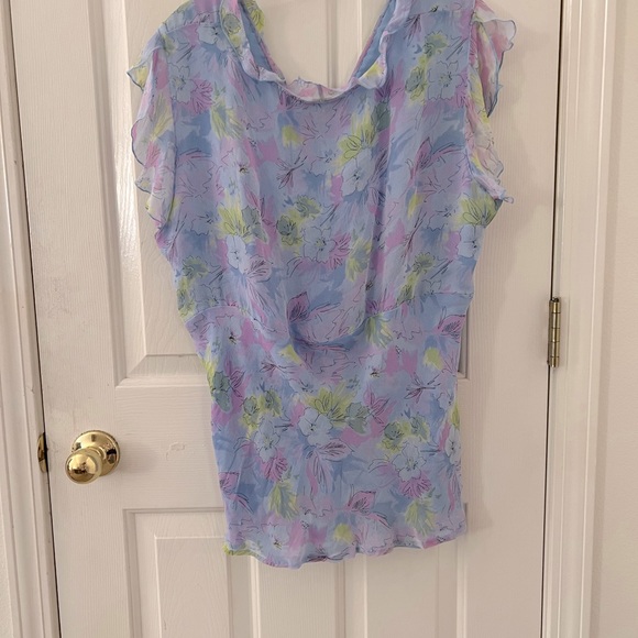 Worthington chiffon ruffled top - Picture 2 of 6